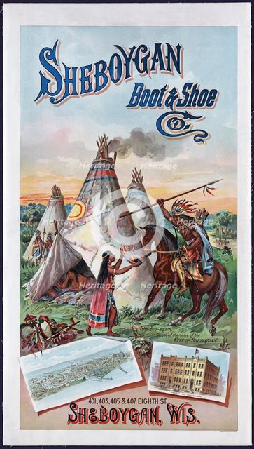 Advertisement for The Sheboygan Boot & Shoe Co, c. 1900.