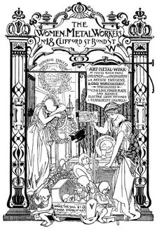Advertisement for the Women Metal Workers company in London, 1901