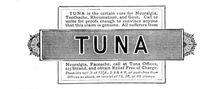 Advertisement for Tuna, 1890. Creator: Unknown