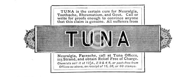 Advertisement for Tuna, 1890. Creator: Unknown.