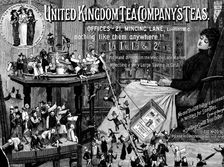Advertisement for United Kingdom Tea Company’s Teas, 1890. Creator: Unknown