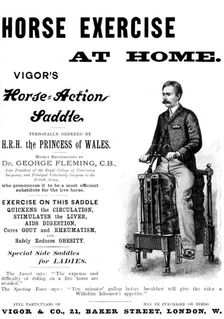 Advertisement for Vigor's Horse-Action Saddle, 1895. Creator: Unknown