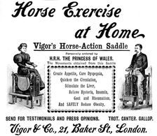 Advertisement for Vigor's Horse-Action Saddle, 1895. Creator: Unknown