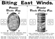 Advertisement for Vinolia soaps, 1898. Creator: Unknown