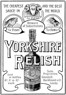 Advertisement for Yorkshire Relish, 1898. Creator: Unknown