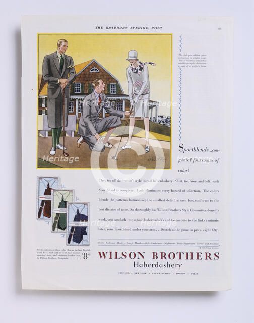 Advertisement in The Saturday Evening Post, c1930s. Artist: Unknown