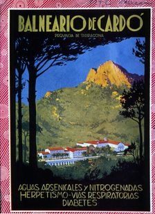 Advertisement of the Cardó Spa (Tarragona)