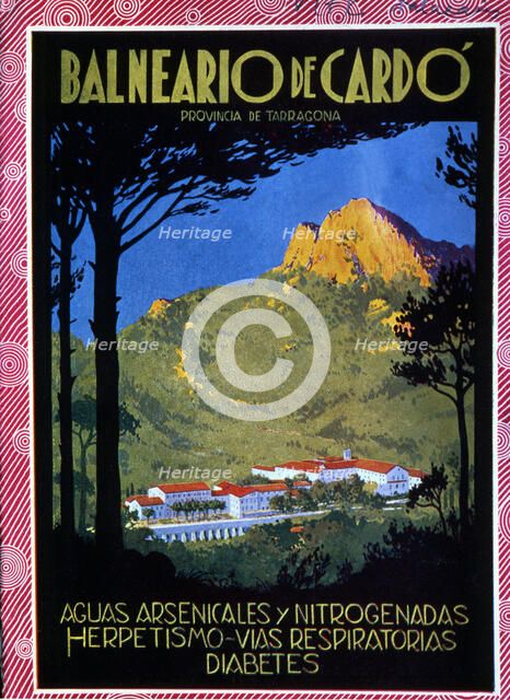 Advertisement of the Cardó Spa (Tarragona).