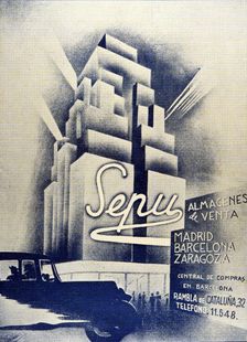 Advertisement of the department store Sepu in Barcelona