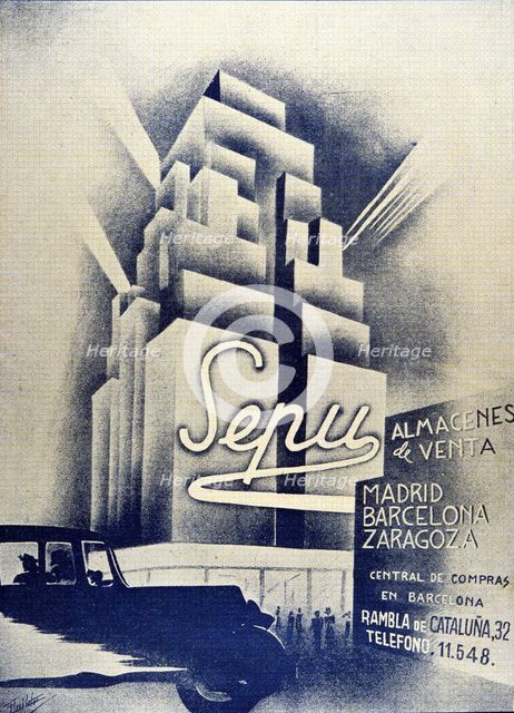Advertisement of the department store 'Sepu' in Barcelona.