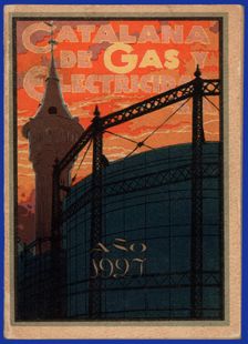Advertising Calendar for Catalana de Gas y Electricidad year 1927