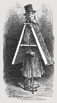 Advertising Board - Man 1872. Creator: Gustave Doré