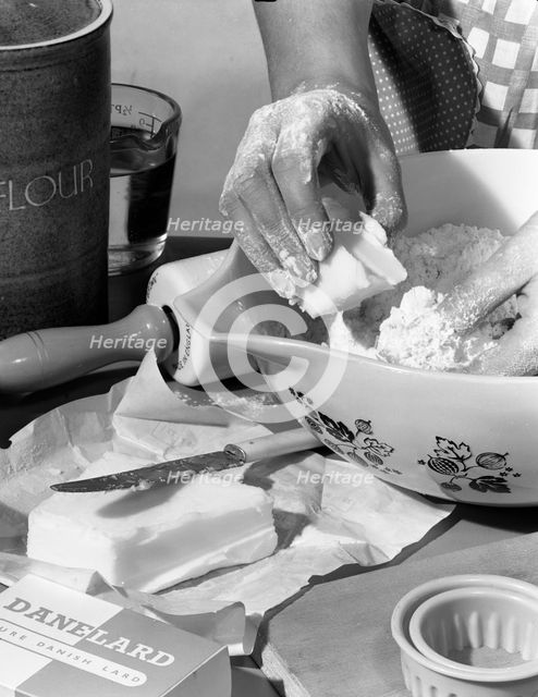 Advertising image for Daneland Lard, 1963.  Creator: Michael Walters.