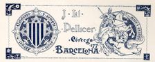 Advertising J. Ll. Pellicer, engraver. Barcelona, 1900