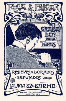 Advertising of Grabados y Relieves Roca & Falgar. Barcelona, 1900