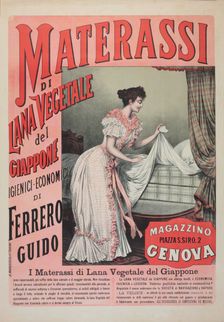 Advertising of mattress made from Japanese vegetable wool, 1900s-1910s. Creator: Dalsani (Giorgio Ansaldi) (1844-1922)