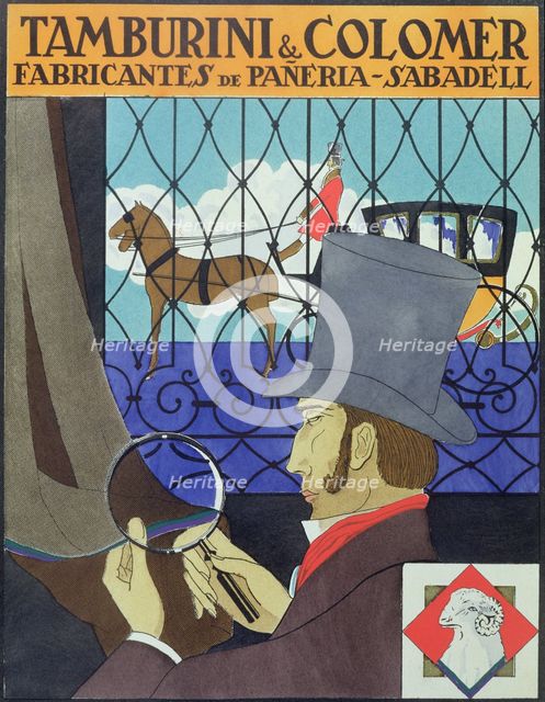 Advertising of Tamburini & Colomer, drapery manufacturers in Sabadell.