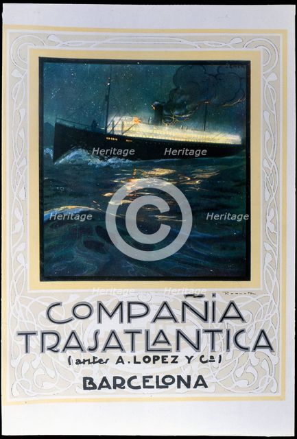 Advertising of the Cia, 1921. Creator: Roqueta.