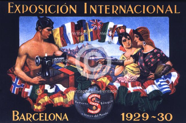 Advertising poster of the 'Sigma' house, published for the International Exhibition of Barcelona …