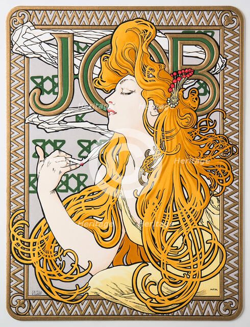 Advertising Poster for the tissue paper "Job", 1897. Creator: Mucha, Alfons Marie (1860-1939).