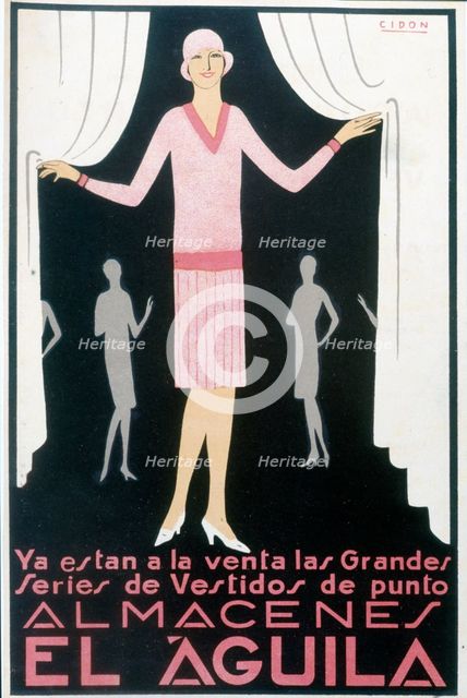 Advertising poster for 'Almacenes el Aguila' in Barcelona, 1940. Creator: Cidon i Navarro, Francisco (1871-1941).