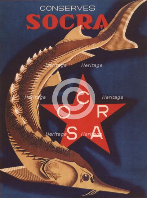 Advertising Poster for Canned Sturgeon, 1932.