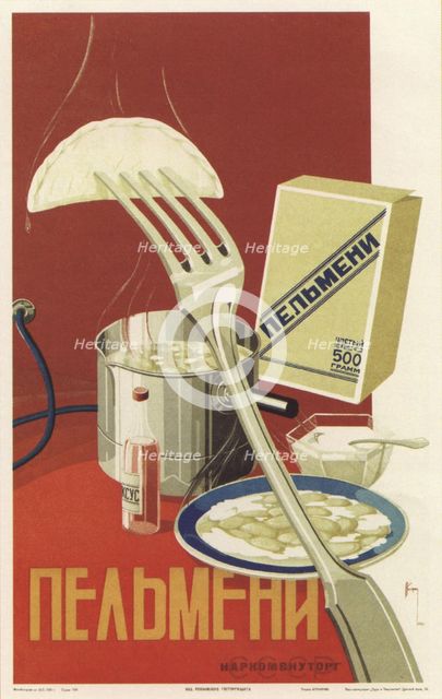Advertising Poster for Pelmeni, 1936.