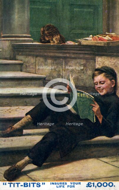 Advertisment for 'Tit-Bits' magazine, 20th century. Artist: Unknown