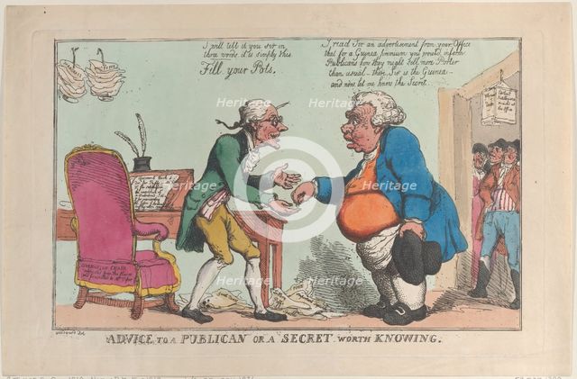 Advice to a Publican, or a Secret Worth Knowing, 1810., 1810. Creator: Thomas Rowlandson.