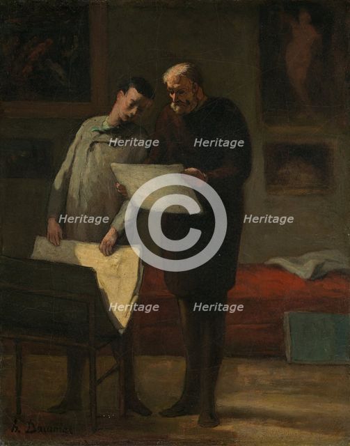 Advice to a Young Artist, 1865/1868. Creator: Honore Daumier.