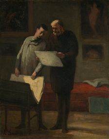 Advice to a Young Artist, 1865/1868. Creator: Honore Daumier