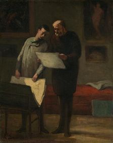 Advice to a Young Artist, 1865/1868. Creator: Honore Daumier