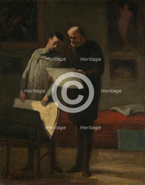 Advice to a Young Artist, 1865/1868. Creator: Honore Daumier.