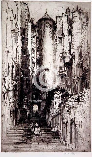 Advocates' Close, Edinburgh, c1912. Creator: Hedley Fitton.