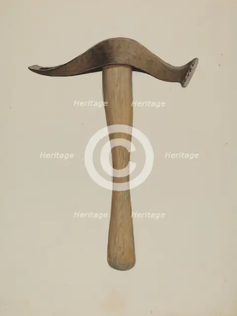 Adze, c. 1940. Creator: Dana Bartlett.
