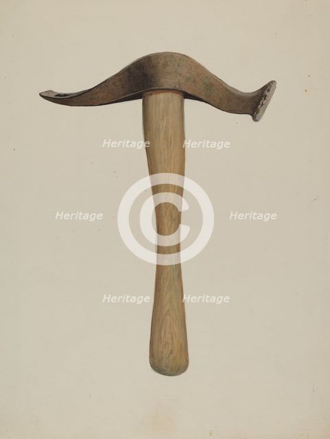 Adze, c. 1940. Creator: Dana Bartlett.