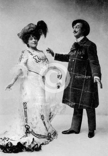 Ada Blanche and JR Hale in a scene from The Medal and the Maid, 1909. Artist: Unknown