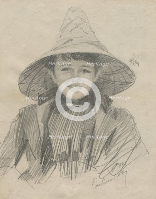 Ada Lymon (Woman in a Large Hat), 1887. Creator: Anders Zorn (Swedish, 1860-1920).