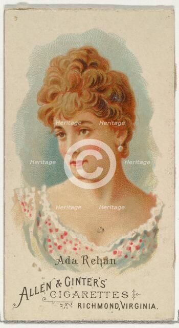 Ada Rehan, from World's Beauties, Series 1 (N26) for Allen & Ginter Cigarettes, 1888., 1888. Creator: Allen & Ginter.
