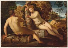 Adam Tempted by Eve, 1836. Creator: George Lethbridge Saunders