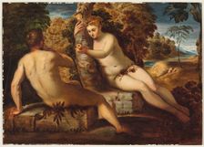 Adam Tempted by Eve, 1836. Creator: George Lethbridge Saunders