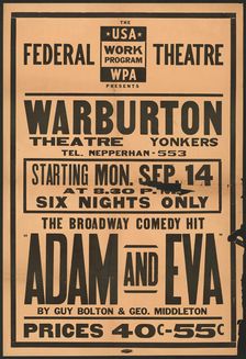 Adam and Eva, Yonkers, NY, [193-]. Creator: Unknown