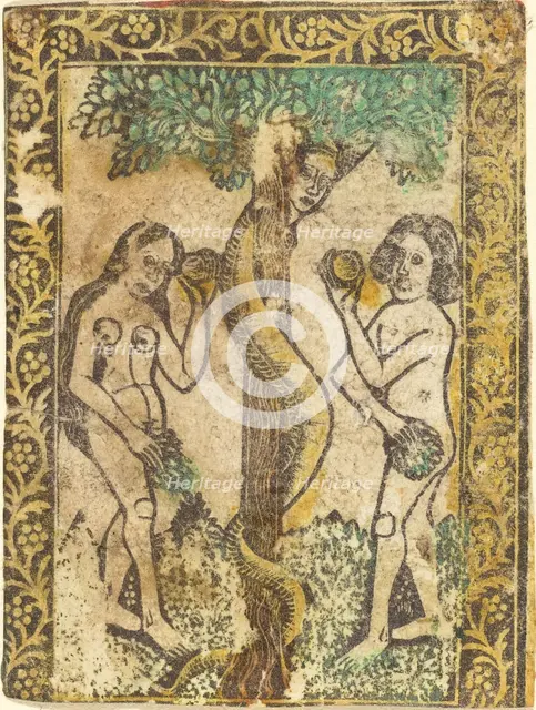 Adam and Eve, 1460/1480. Creator: Master of the Borders with the Four Fathers of the Church.