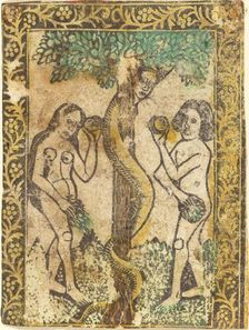 Adam and Eve, 1460/1480. Creator: Master of the Borders with the Four Fathers of the Church