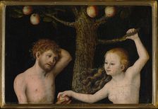 Adam and Eve, 1525-1530. Creator: Cranach, Lucas, the Elder (1472-1553)