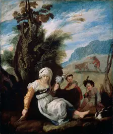 Adam and Eve 1588. Artist: Domenico Fetti