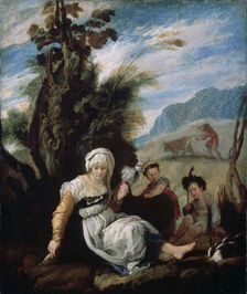 Adam and Eve 1588. Artist: Domenico Fetti