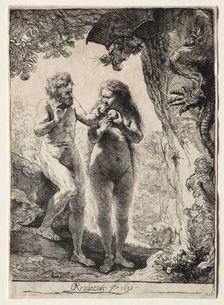Adam and Eve, 1638. Creator: Rembrandt van Rijn (Dutch, 1606-1669)