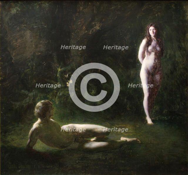 Adam and Eve, 1887. Creator: Julius Paulsen.