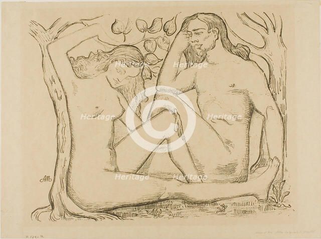 Adam and Eve, 1895. Creator: Aristide Maillol.